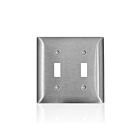 Leviton SL2 Stainless Steel C-Series 430 2-Gg Standard 2-Toggle Wallplate