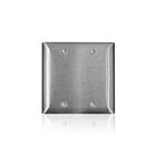 Leviton SL23 Stainless Steel C-Series 430 2-Gg Standard Blank Wallplate
