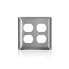 Leviton SL82 Stainless Steel C-Series 430 2-Gg Standard 2 Duplex Wallplate