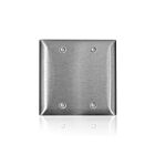 Leviton SS23-40 Stainless Steel C-Series 302-304 2G Standard Blank Wallplate