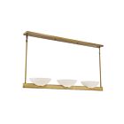 Savoy House Essentials Fallon 1-1614-3-322 3-Lights 180W Warm Brass Linear Chandelier