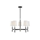 Savoy House Essentials Brody 1-1630-5-173 5-Lights 300W Matte Black with Polished Nickel Accents Chandelier