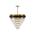 Savoy House Marquise 1-1668-9-143 9-Lights 540W Matte Black with Warm Brass Accents Chandelier