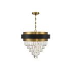 Savoy House Marquise 1-1669-4-143 4-Lights 240W Matte Black with Warm Brass Accents Chandelier
