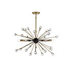 Savoy House Ariel 1-1857-6-62 6-Lights 360W Como Black with Gold Chandelier