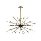 Savoy House Ariel 1-1858-6-62 6-Lights 360W Como Black with Gold Linear Chandelier
