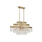 Savoy House Luna 1-1867-10-322 10-Lights 600W Warm Brass Linear Chandelier