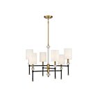 Savoy House Tivoli 1-1887-6-143 6-Lights 360W Matte Black with Warm Brass Accents Chandelier