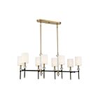 Savoy House Tivoli 1-1889-8-143 8-Lights 480W Matte Black with Warm Brass Accents Linear Chandelier