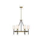Savoy House Tivoli 1-1893-6-143 6-Lights 360W Matte Black with Warm Brass Accents Chandelier