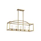 Savoy House Essentials Palladian 1-190-5-322 5-Lights 300W Warm Brass Linear Chandelier