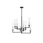 Savoy House Folsom 1-2139-8-67 8-Lights 480W Matte Black with Polished Chrome Accents Chandelier