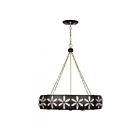 Savoy House Venice 1-2493-6-104 6-Lights 360W Metropolis Black/Gold Chandelier