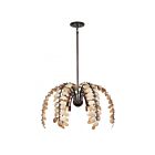 Savoy House Grecian 1-2579-6-26 6-Lights 360W Champagne Mist with Coconut Shell Chandelier