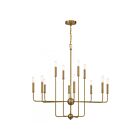 Savoy House Essentials Avondale 1-4046-12-322 12-Lights 720W Warm Brass Chandelier
