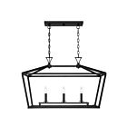 Savoy House Essentials Townsend 1-423-3-89 3-Lights 180W Matte Black Linear Chandelier
