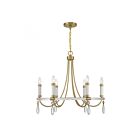 Savoy House Mayfair 1-7716-6-195 6-Lights 360W Warm Brass and Chrome Chandelier