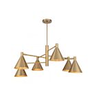 Savoy House Pharos 1-8003-6-127 6-Lights 360W Noble Brass Chandelier