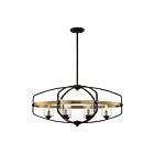 Savoy House Kirkland 1-8042-6-79 6-Lights 360W English Bronze and Warm Brass Linear Chandelier