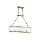 Savoy House Essentials Genry 1-8203-3-322 3-Lights 180W Warm Brass Linear Chandelier