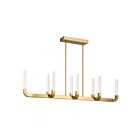 Savoy House Del Mar 1-8951-8-322 8-Lights 40W Warm Brass Linear Chandelier