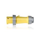Leviton 3100P4WLEV 100 Amp Pin & Sleeve Plug-Yellow