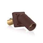 Leviton 16R27-UH 16 Series Male 45 Degree Panel Receptacle Brown