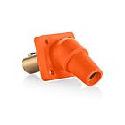 Leviton 16R28-UO Orange Female Panel Receptacle 45-Deg Double Stainless Steel 2/0-4/0