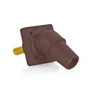 Leviton 16R30-1UH Brown 16 Female Panel Receptacle 45Deg 1.125" Threaded Stud