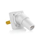 Leviton 16R30-1UW White 16 Female Panel Receptacle 45Deg 1.125" Threaded Stud