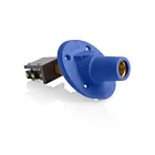 Leviton 17RSW-SB 17Series F 30-Deg Pan Receptacle W/Switch Blue