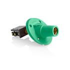 Leviton 17RSW-SG 17Series F 30-Deg Pan Receptacle W/Switch Green