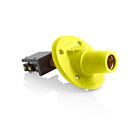 Leviton 17RSW-SY 17Series F 30-Deg Pan Receptacle W/Switch Yellow