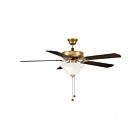 Savoy House Meridian M2018NBRV 52" Natural Brass 60.99W Ceiling Fan