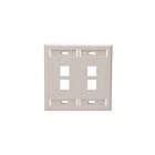 Leviton 42080-4TP Alm 4Pt Quickport Wallplate