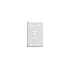 Leviton 42081-1WS Wallplate 1Port 1-Gang Angled Id White