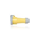 Leviton 320C4WLEV 20 Amp Pin & Sleeve Connector - Yellow