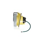 Leviton 320R4WLEV 20 Amp Pin & Sleeve Receptacle - Yellow