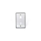Leviton 43080-1S2 1 Gang 2 Port Stainless Steel Wallplate
