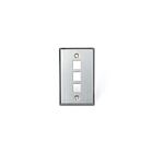 Leviton 43080-1S3 1G 3-Port Stainless Steel Wallplate