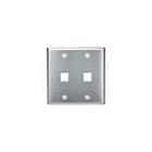 Leviton 43080-2S2 Pb Stainless Steel Quickport 2G Weather-Proof 2-Port