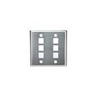 Leviton 43080-2S6 2G 6-Port Stainless Steel Wallplate