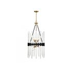 Savoy House Santiago 3-1936-6-143 6-Lights 360W Matte Black with Warm Brass Accents Pendant
