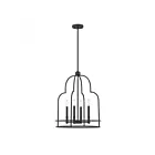 Savoy House Essentials Diplomat 3-6612-4-89 4-Lights 240W Matte Black Pendant