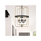 Savoy House Kearney 3-8072-4-51 4-Lights 240W Vintage Black with Warm Brass Pendant