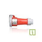 Leviton 430C7WLEVPI 30 Amp Pin/Sleeve Connector W/Ind-Red