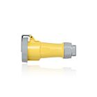 Leviton 330C4WLEV 30 Amp Pin & Sleeve Connector-Yellow