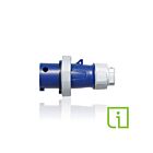 Leviton 430P9WLEVPI 30 Amp Pin/Sleeve Plug W/Indication-Blue