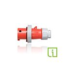Leviton 430P7WLEVPI 30 Amp Pin/Sleeve Plug W/Indication-Red