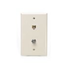 Leviton 40259-I Ivory 4-Cond Combo Jack
